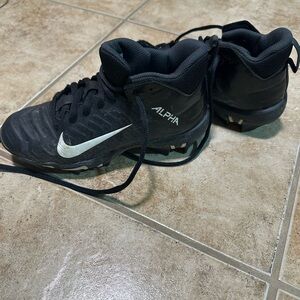 Nike Alpha Black and White Sports Cleats